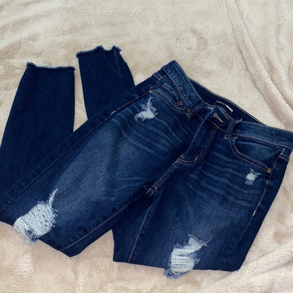Distressed jeans